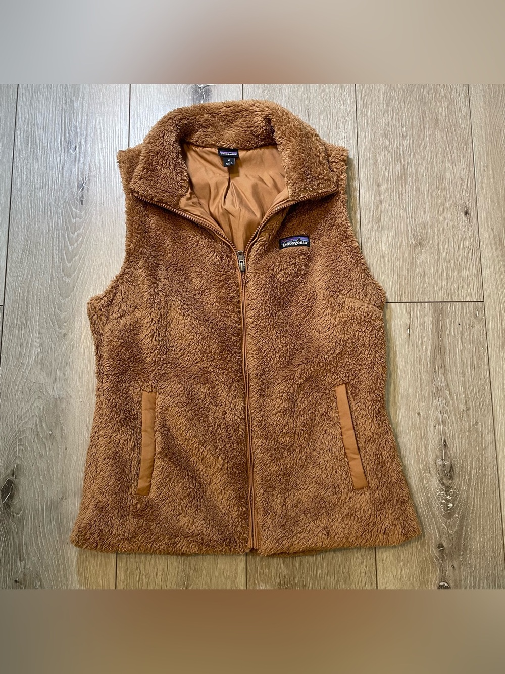 Patagonia Los Gatos Fleece Vest Brown Teddy Shag Sherpa Cozy Layer‎ Medium M